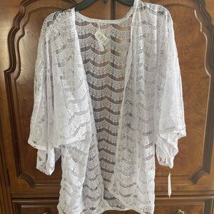 Kenneth Cole Reaction White Lace Cardigan